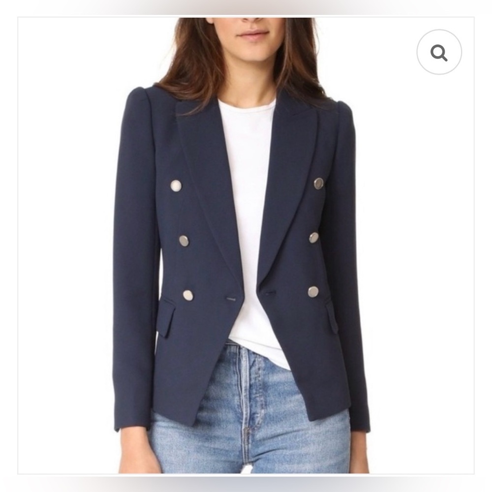 Club Monaco Jowdie Double Breasted Blazer Navy Blue US 4